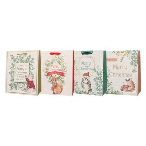 Torba prezentowa INCOOD sarna, pingwin, lis, 26x32cm