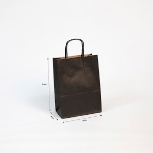 Torebka prezentowa CLAIREFONTAINE, papierowa, 16x21x8cm, 110g / m2, kraft, czarna