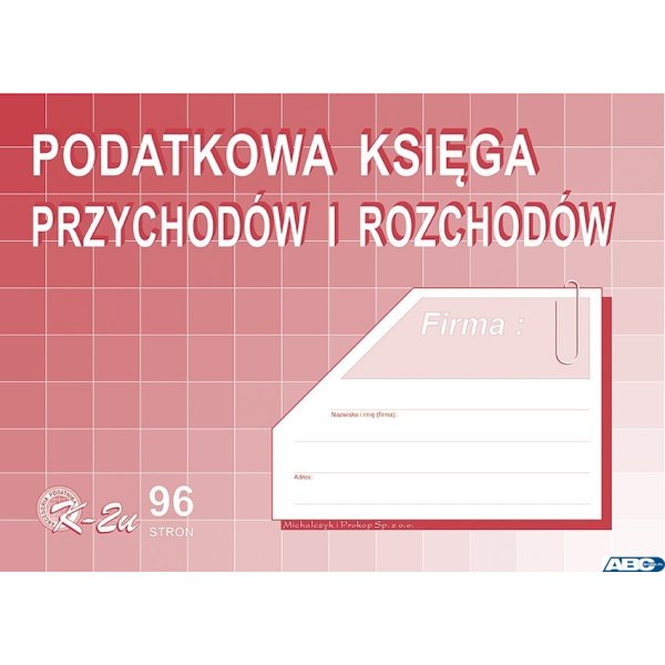 K-2U Podatkowa księga przychodów i rozchodów A4 offset MICHALCZYKiPROKOP