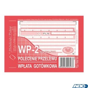 449-5M Polecenie przelewu (1 + 1), A6 80 kartek, MICHALCZYK&PROKOP