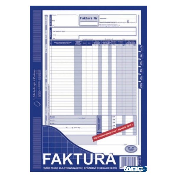 101-1E Faktura VAT MICHALCZYK&PROKOP A4 80 kartek