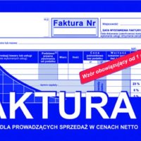 105-8N/E Faktura pełna dla prowadzących sprzedaż w cenach netto 1/3A4