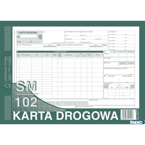 801-1-N Karta drogow.numer. samoch.cieżar. MICHALCZYK