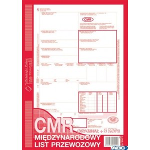 800-3 CMR A4 78kartek 1 + 5 międzynarodowy list przewozowy MICHALCZYK