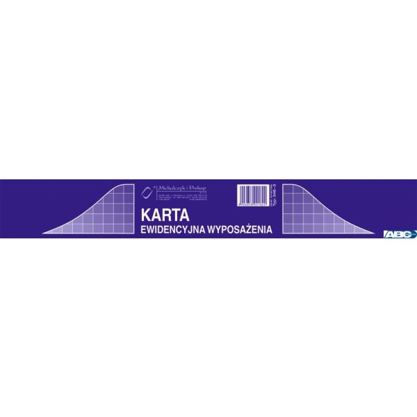 346-3 Druk KEW Karta ewid.wypo wyposażenia(50) MICHALCZYK i PROKO