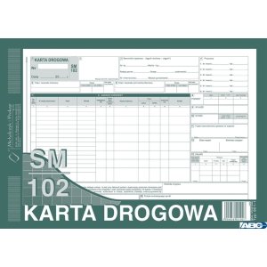 801-1 Karta drogowa SM / 102 (samochód ciężarowy) A4 offset MICHALCZYK