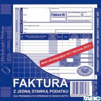 131-4E Faktura z jedną stawką podatku sprzedaż w netto 2/3A5 MICHALCZYK