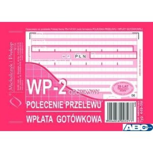 449-5M Polecenie przelewu (1 + 1) A6 80kartek MICHALCZYK&PROKOP