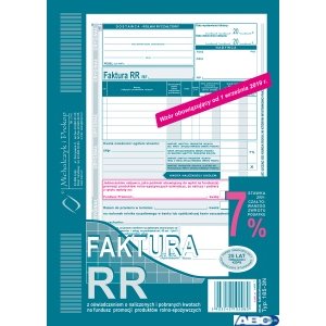 185-3N Faktura VAT RR A5 80kartek MICHALCZYK i PROKOP
