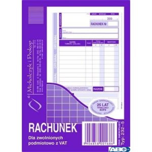 232-5 Rachunek MICHALCZYK&PROKOP A6 (pion) 80 kartek