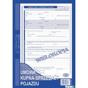 650-1 Umowa kupna - sprzedaży pojazdu MICHALCZYK&PROKOP A4 40 kartek