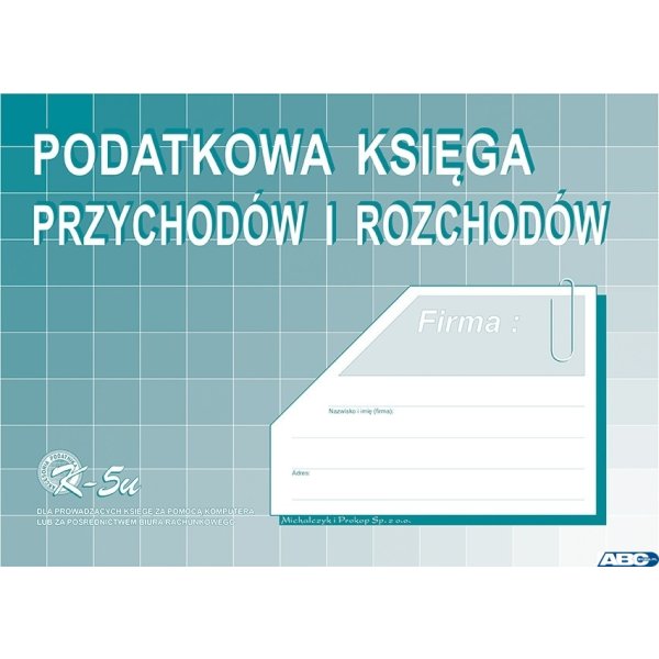 K-5U Podatkowa księga przychodów i rozchodów (komputerowa) A4 MICHALCZYK