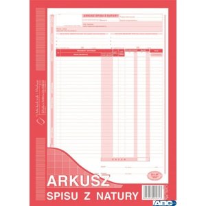 341-1 Arkusz spisu z natury MICHALCZYK&PROKOP A4 (pion) 48 kartek