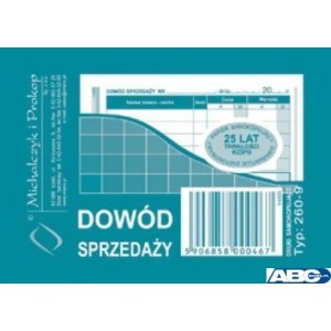 260-9 Dowód sprzedaży MICHALCZYK&PROKOP A7 80 kartek