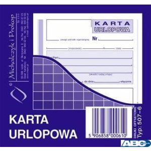 507-6 Karta urlopowa MICHALCZYK&PROKOP 2 / 3 A6 40 kartek
