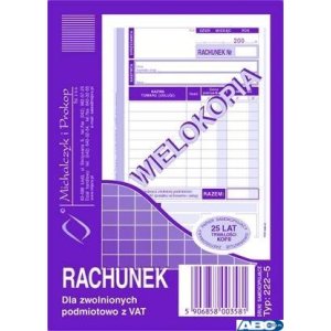 222-5 Rachunek MICHALCZYK&PROKOP A6 (pion) 80 kartek