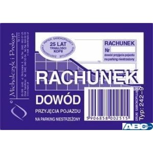 242-9 R-k Dowód prz.poj.na par king niestrze.
