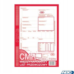 800-1 CMR Międzynarodowy list przewozowy (1 + 3), A4 80 kartek, MICHALCZYK&PROKOP