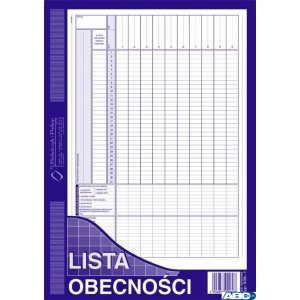 506-1 Lista obecności MICHALCZYK&PROKOP A4 40 kartek
