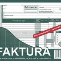 123-3E Faktura VAT A5 brutto uproszczona (poziom) MICHALCZYK i PROKOP