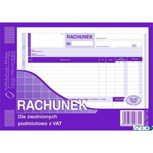 231-3 Rachunek A5 dla zw.z VAT (poziom)MICHALCZYK i PROKOP