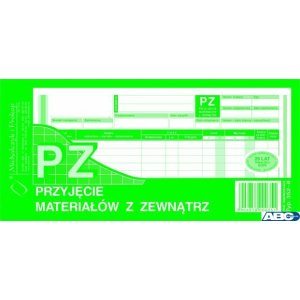352-8 PZ przyjęcie materiałów z zewnątrz 1 / 3A4 80 kartek MICHALCZYK