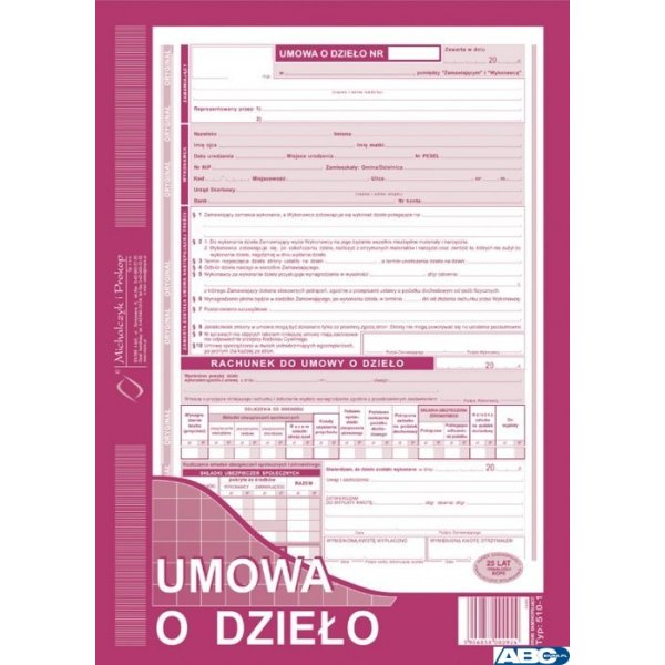 510-1H Umowa o dzieło MICHALCZYK&PROKOP A4 40 kartek