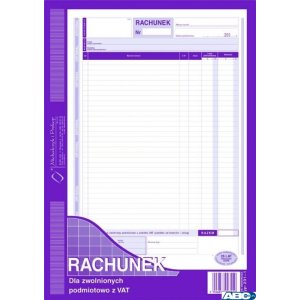 231-1 Rachunek A4 dla zw.z VAT MICHALCZYK I PROKOP