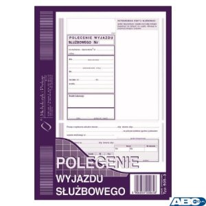 505-3 Polecenie wyjazdu służbowego, A5 40 kartek, MICHALCZYK&PROKOP