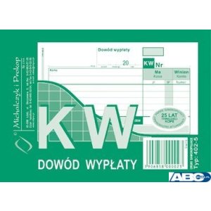 402-5 KW Dowód Wypłaty MICHALCZYK&PROKOP A6 80 kartek
