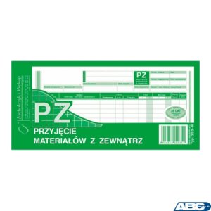 352-8 PZ przyjęcie materiałów z zewnątrz, 1 / 3 A4 80 kartek, MICHALCZYK&PROKOP