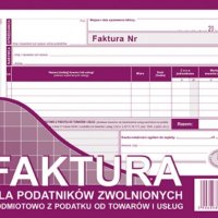 203-3E Faktura dla podatników zwolnionych z VAT A5 (o+1k) MICHALCZYK