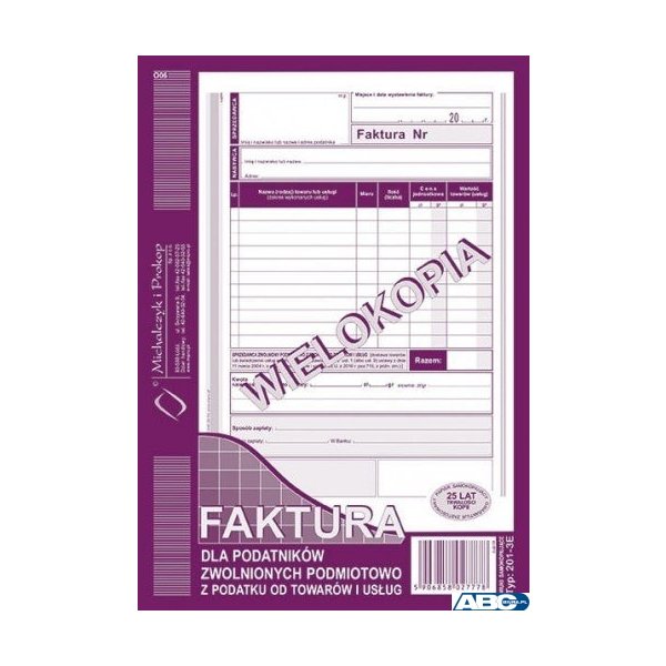 201-3E Fakt.dla zw.podm.z pod.A5(pion)w MICHALCZYK I PROKOP