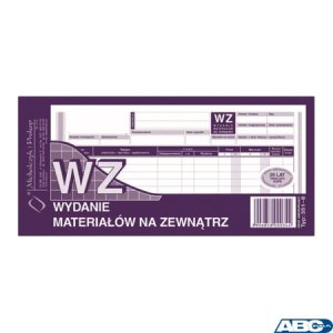 351-8 WZ wydanie materiałów na zewnątrz, 1 / 3 A4 80 kartek, MICHALCZYK&PROKOP
