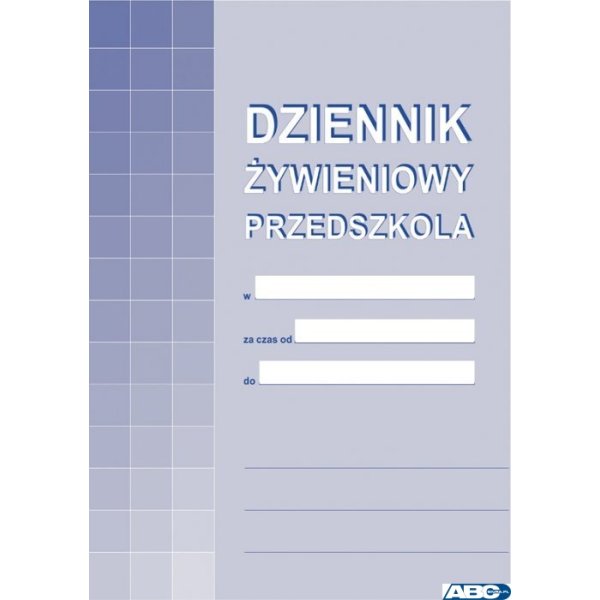 A-10-1 Dziennik żywieniowy przedszkola