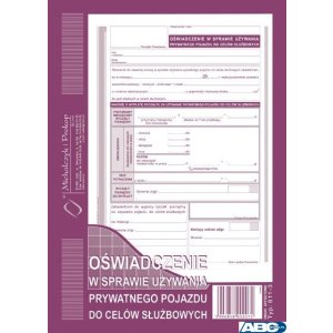 811-3 Oświad.w spraw.używ.pryw pojazd.MICHALCZYK I PROKOP