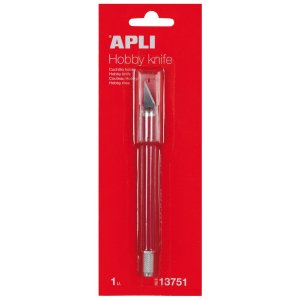 Nóż precyzyjny APLI Hobby Knife, skalpel, czerwony