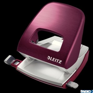 Dziurkacz duży metalowy Leitz Style, ciemnoczerwony, 10 lat gwarancji, 30 kartek 50060028