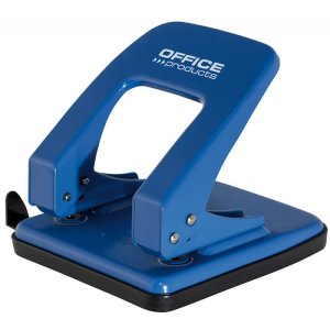 Dziurkacz OFFICE PRODUCTS, dziurkuje do 40 kartek, metal, niebieski
