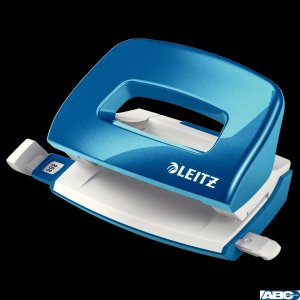 Dziurkacz mini LEITZ WOW metalowy niebieski metalik 50601036