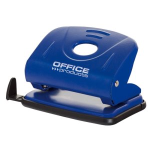 Dziurkacz OFFICE PRODUCTS, dziurkuje do 25 kartek, metal, niebieski