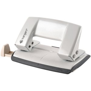 Dziurkacz KANGARO Aion-10G / S, dziurkuje do 10 kartek, metalowy, w pudełku PP, metaliczny biały