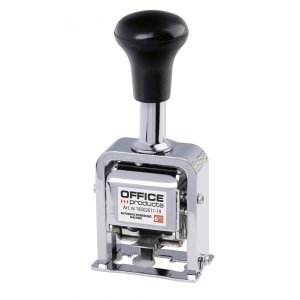 Numerator automatyczny OFFICE PRODUCTS, 6 cyfr, wys. liczb 4,5mm, srebrny