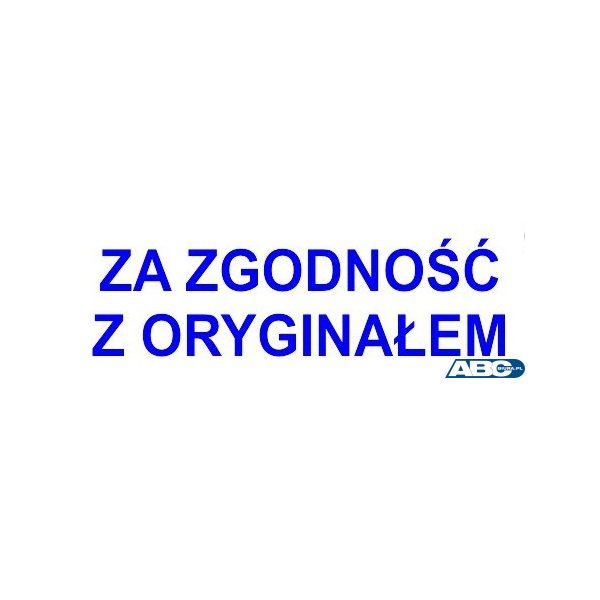 Pieczątka ZA ZGODNOŚĆ Z ORYGINAŁEM, tusz niebieski, obudowa czarna  z zatyczką automat Imprint 8911