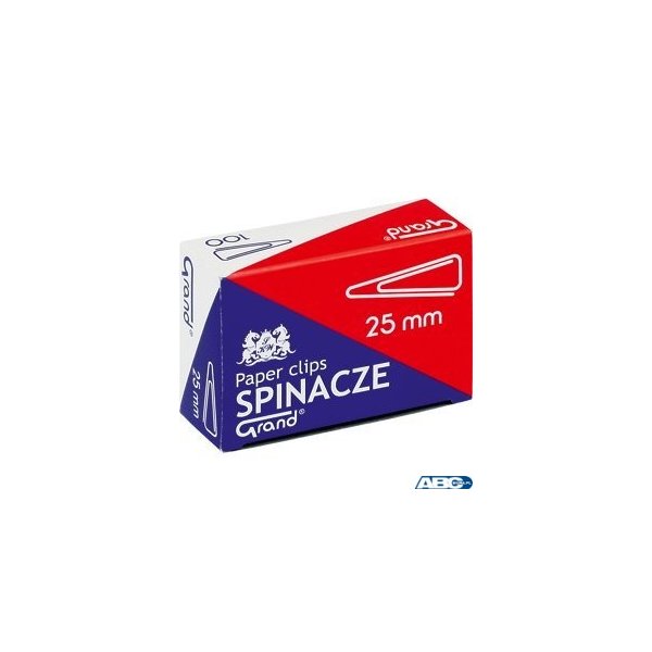 Spinacz T-25 mm GRAND trójkątny 10op x 100sztuk 110-1385