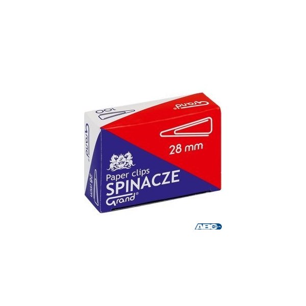 Spinacz T-28 mm GRAND trójkątny 10op x 100sztuk 110-1386