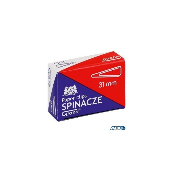 Spinacz T-31 mm GRAND trójkątny 10op x 100sztuk 110-1387