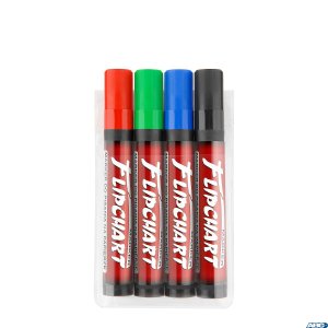 Marker FLIPCHART Kamet mix 1,0-3,0mm okrągła końcówka 4 sztuki  73366