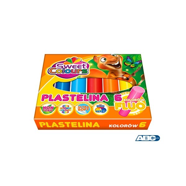 Plastelina 6kol.fluor KOMA