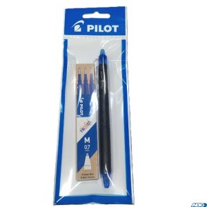 Wkład frixion niebieski (3)  +  długopis PILOT